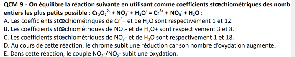 Equilibrer une équation UE1 Chimie Tutorat Associatif Toulousain