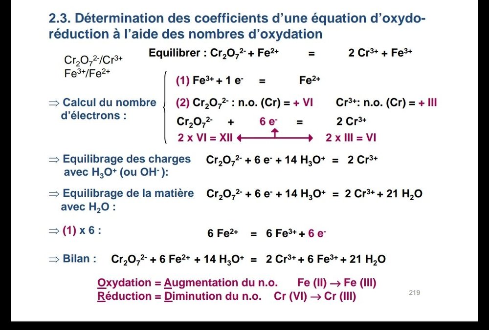 Équilibrer Une équation Redox Avec H3o Exercice Td Ue1 Chimie